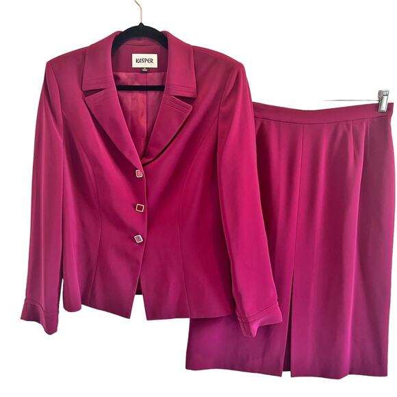 Kasper 2PC Skirt Suit Blazer Jacket Size 12 - Picture 1 of 9